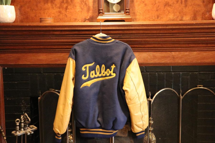 A BT letterman jacket from the 1980s. 