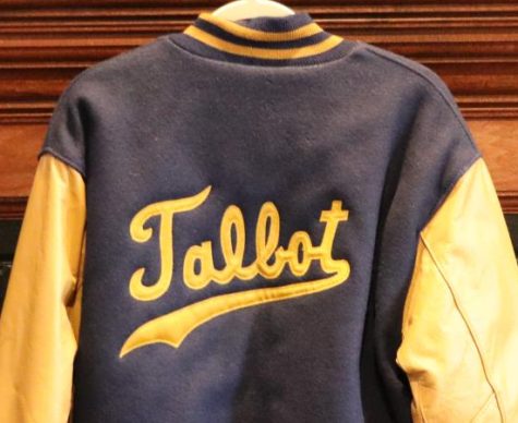 A BT letterman jacket from the 1980s. 