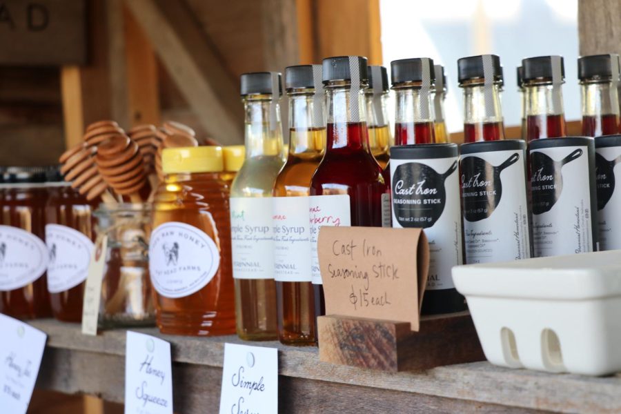 Simple syrups and honeys are another popular feature at the farm stand. 