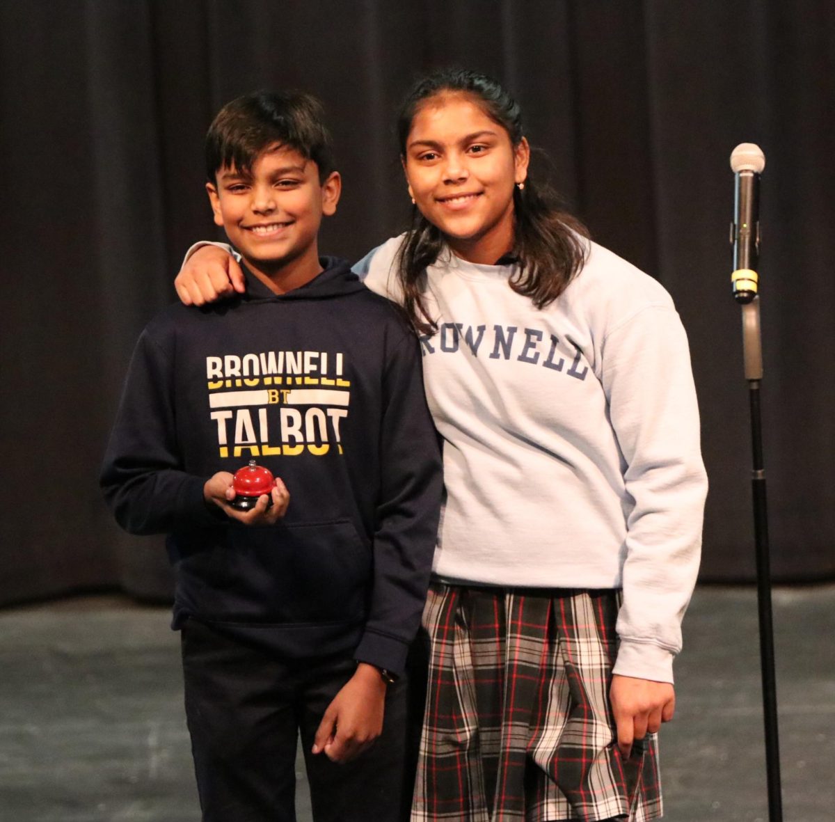 Siblings Nishan Jacob (6th grade) and Anoushka Jabob (8th grade) competed for first place, with Nishan coming out on top.
