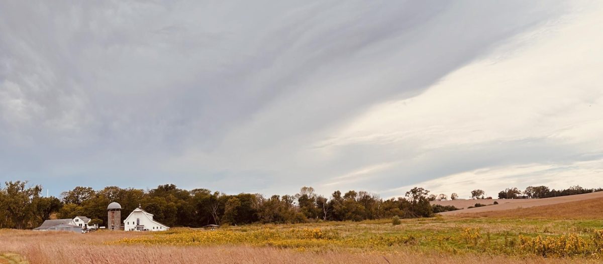 The sun sets over a Nebraska prairie on the Fall Equinox, 2024.