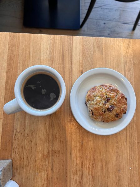 Americano and scone