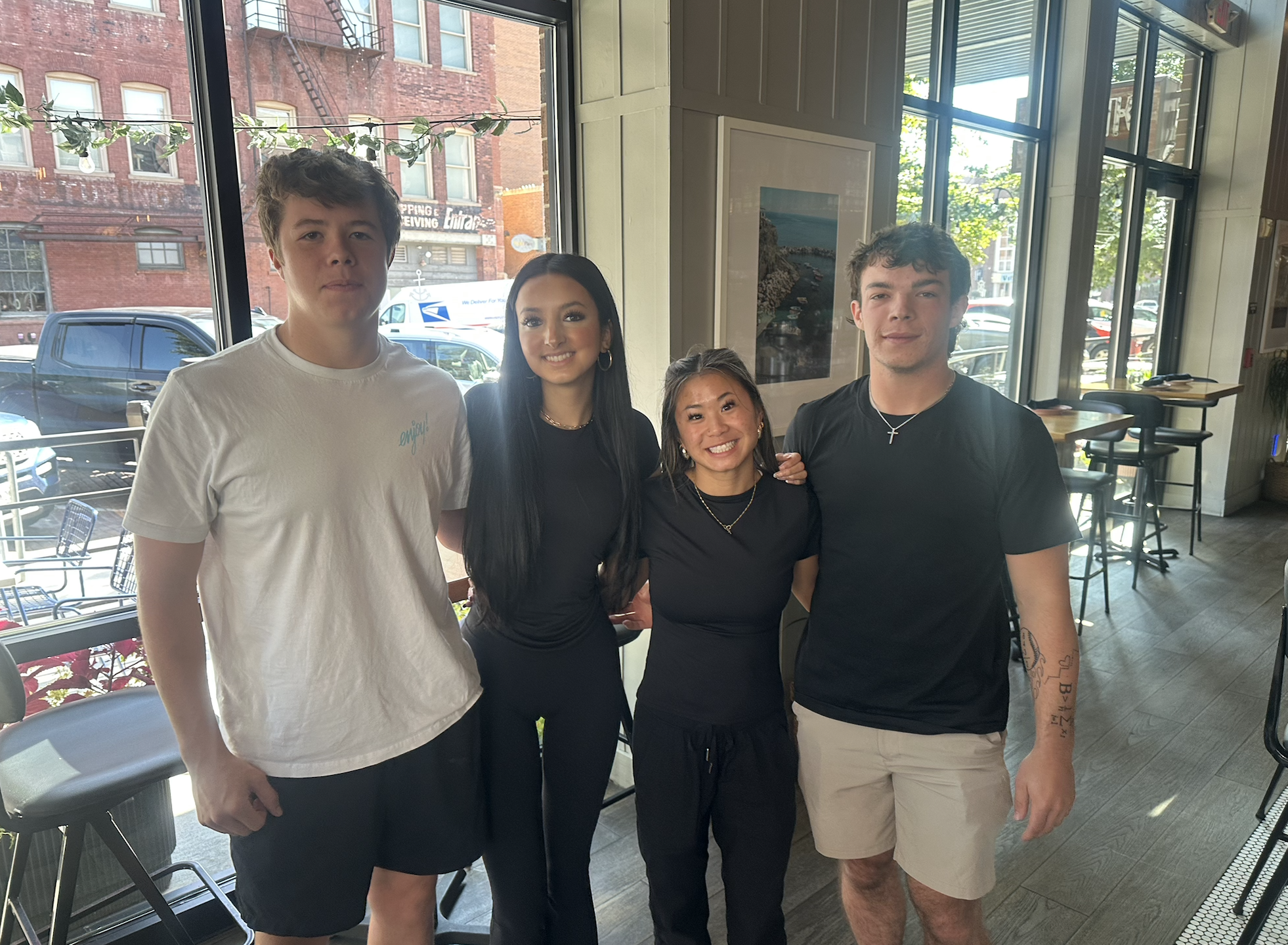 Jack, Angel, Corinne, and Rocco at Plank