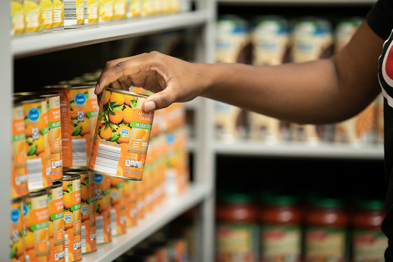 The Maverick Food Pantry in the Community Engagement Center at the University of Nebraska at Omaha in Omaha, Nebraska, Monday, October 21, 2019.
